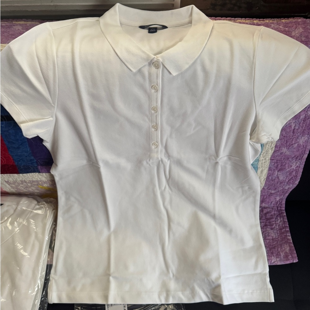 White female Lands End polo